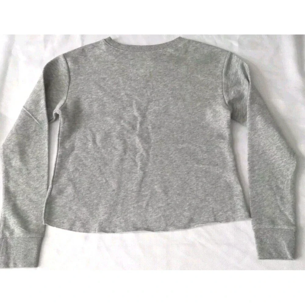 Justice Active Girls Size 10 Gray Long Sleeve Sweatshirt‎ Cropped Fleece Lined